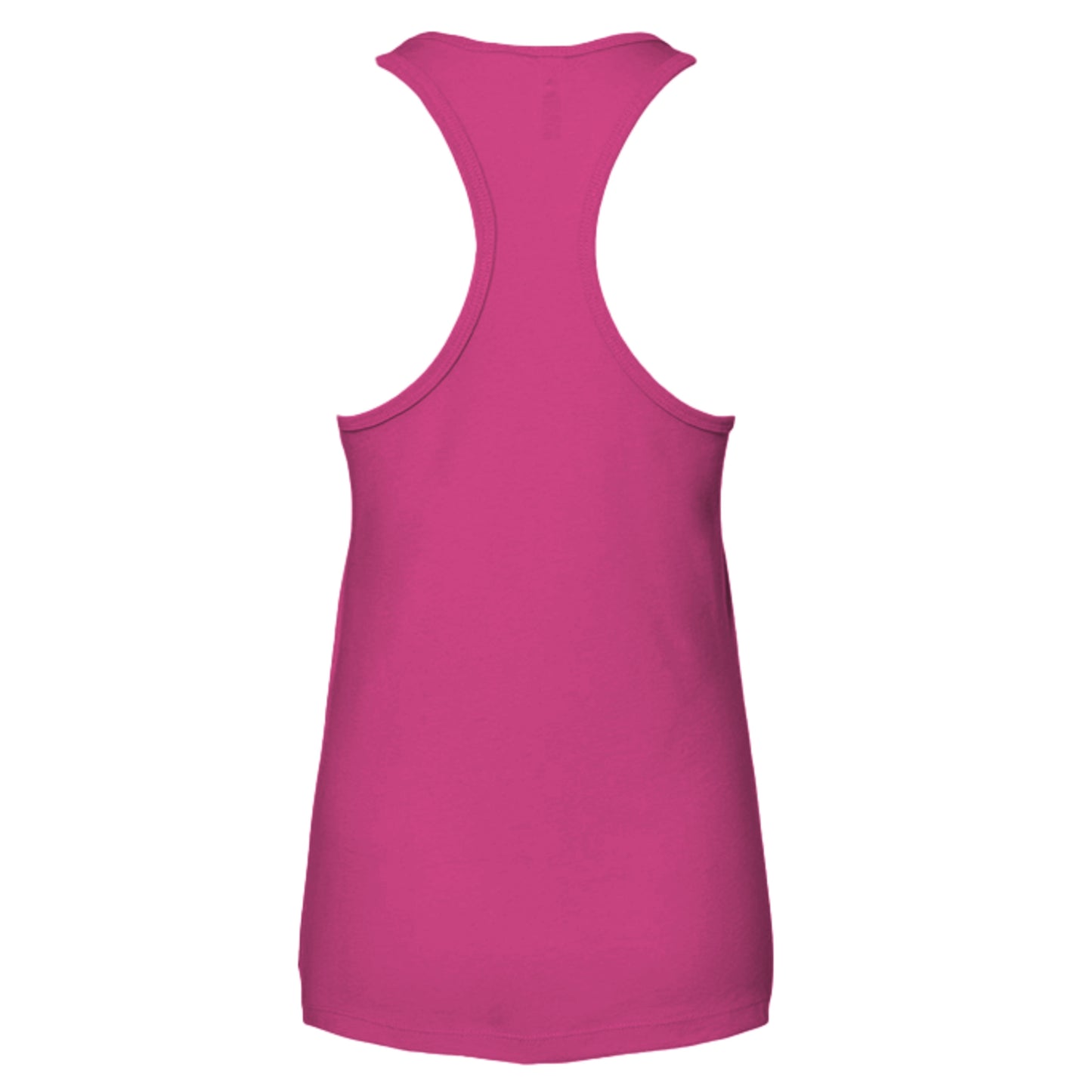 Charity pink Apres Sea tank top, back flat lay, blank