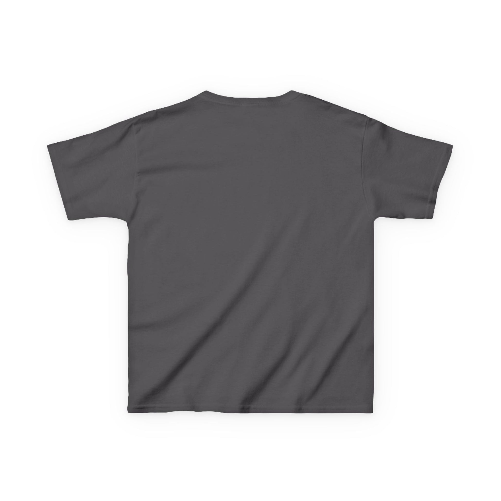 Charcoal Great South Babe Kids Tee - back view, soft cotton crewneck