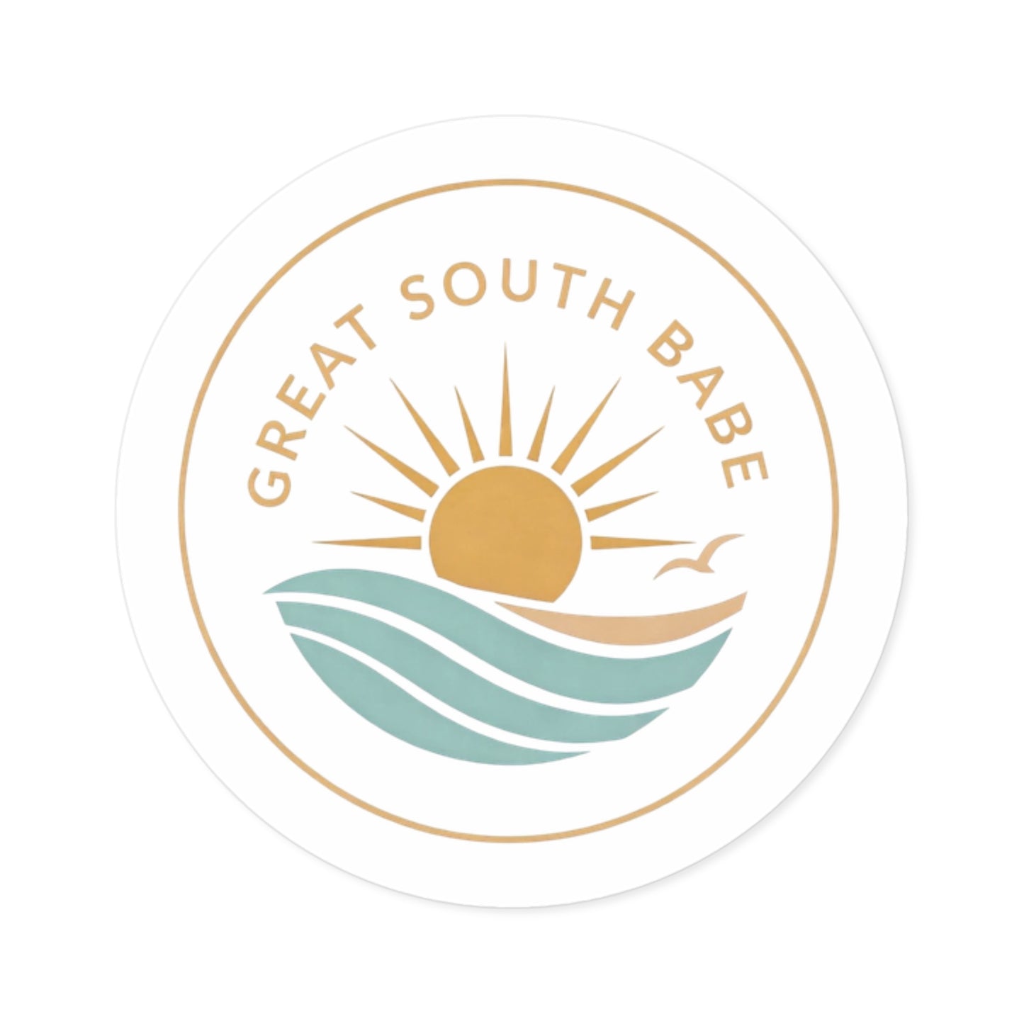 Great South Babe Round Sticker