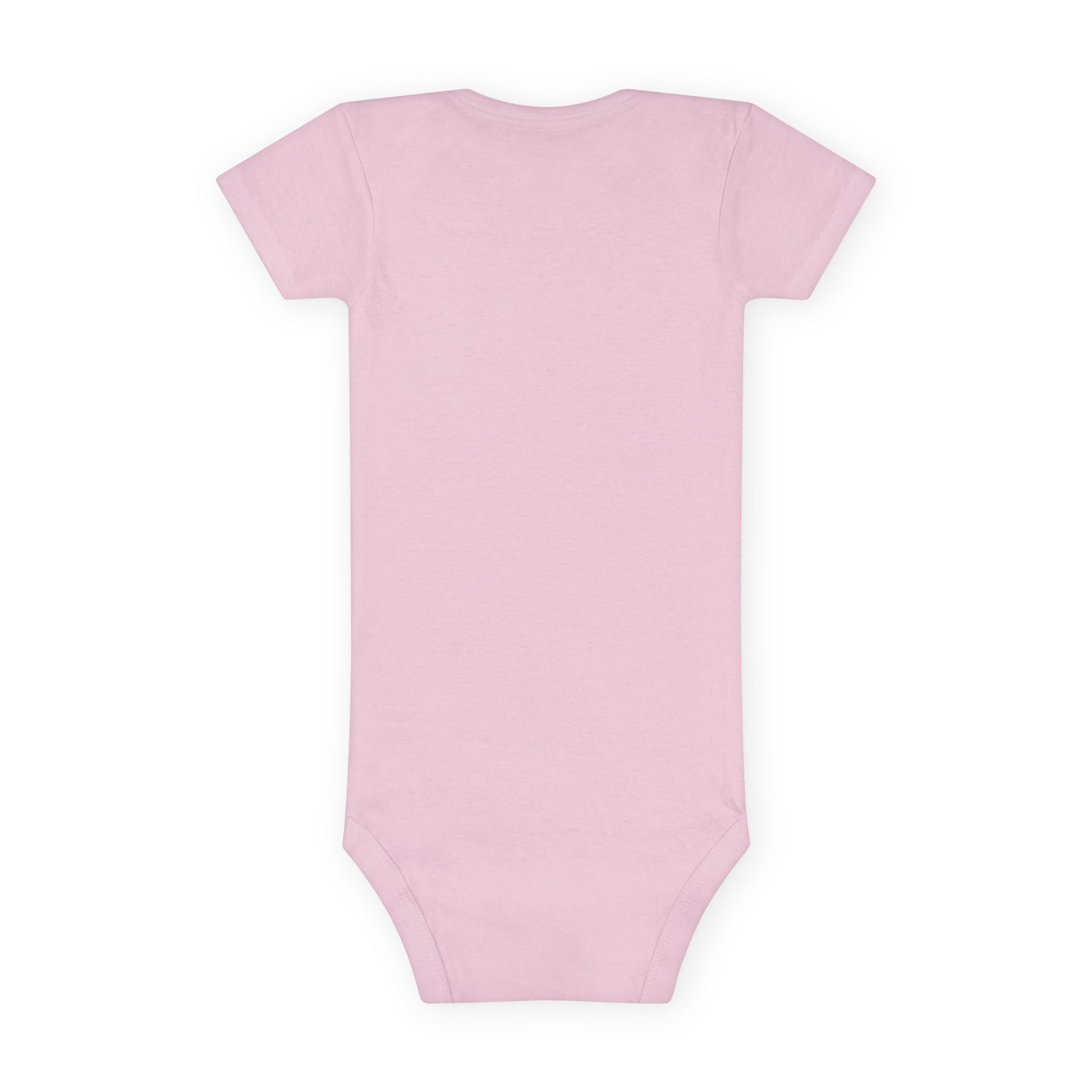Toddler boy wearing pink No Wake Zone Onesie with nautical boat graphic