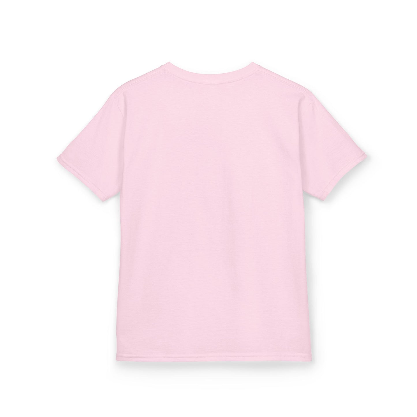 Pink Great South Babe Kids Tee - angled back view, soft cotton crewneck